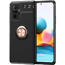 Kılıfolog Xiaomi Redmi Note 10 Pro Kılıf Kflg Ravel Silikon Kapak-Siyah-Rose Gold