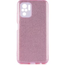 Kılıfolog Xiaomi Redmi Note 10 Kılıf Kflg Shining Silikon-Rose Gold