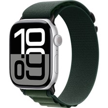 Kılıfolog Watch 10 42MM Uyumlu Kflg Krd-74 Hasır Kordon-Siyah-Yeşil