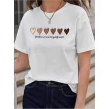 Malkoçbey 6 Kalp Baskılı T-Shirt