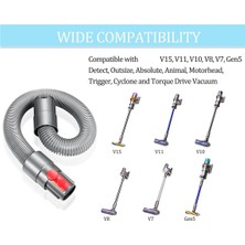 Luxuriles V7 V8 V10 V11 V15 Kablosuz Dikey Elektrikli Süpürge Aksesuar Ataşmanı Için Esnek Uzatma Hortumu (37 Ila 70 Inç) (Yurt Dışından)