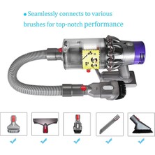 Luxuriles V7 V8 V10 V11 V15 Kablosuz Dikey Elektrikli Süpürge Aksesuar Ataşmanı Için Esnek Uzatma Hortumu (37 Ila 70 Inç) (Yurt Dışından)