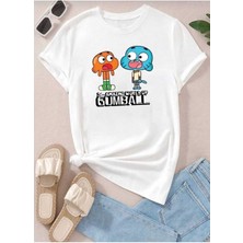 Çizgi Film Karakterleri  Baskılı Oversize Basic O Yaka Unisex T-Shirt