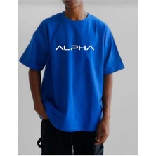 Malkoçbey Alpha Baskılı Oversize Basic T-Shirt
