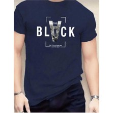 Malkoçbey Black Baskılı Oversize Unisex Basic O Yaka T-Shirt