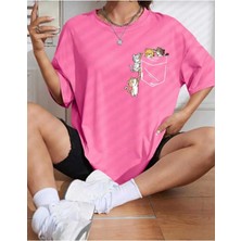 Malkoçbey Cep Detay Baskılı Oversize Unisex Basic T-Shirt