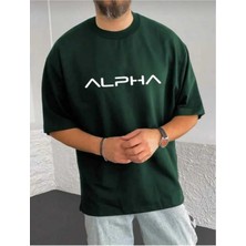 Malkoçbey Alpha Baskılı Oversize Basic T-Shirt