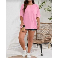 Malkoçbey Baskısız Oversize Unisex Basic T-Shirt
