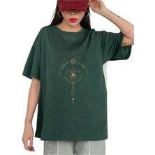 Malkoçbey Terazi Baskılı Oversize Unisex Basic T-Şihirt