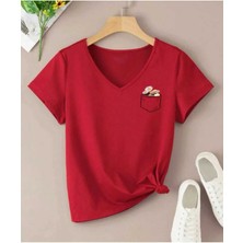 Malkoçbey Mavi Sırt Kelebek  Baskılı Oversize Unisex Basic T-Shirt