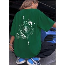 Majestıc  Baskılı Oversize Basic O Yaka Unisex T-Shirt