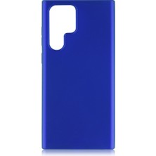 Galaxy S22 Ultra Kılıf Kflg Premier Silikon Kapak-Saks Mavi