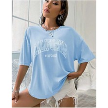 Malkoçbey Los Angeles Baskılı Oversize Unisex Basic T-Shirt