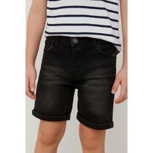 Gold Class Kidswear Çift Cepli Fermuarlı Klasik Kot Erkek Çocuk Şortu