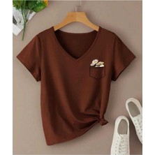 Malkoçbey Mavi Sırt Kelebek  Baskılı Oversize Unisex Basic T-Shirt