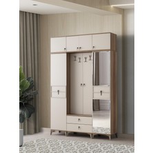 Erezoğulları Mobilya Ay Işığı Asklıklı Çekmeceli Ayakkabılık Portmanto 160X40X244CM