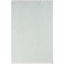 Karmen Halı Best 106 Beyaz Halı Antrasit Detaylı İnce Parlak Makinada Yıkanabilir Antialerjik Modern Salon Halı