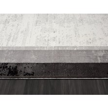 Karmen Halı Dark DK002G Gri Halı Antrasit Kenar Çerçeveli Akrilik  Modern Salon Halısı Yatak Odası