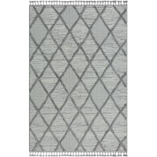 Karmen Halı Loop LP002A Gri Halı Dekoratif Sisal Bukle  Antialerjik Salon Halısı Yatak Odası Iskandinav