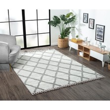 Karmen Halı Loop LP002A Gri Halı Dekoratif Sisal Bukle  Antialerjik Salon Halısı Yatak Odası Iskandinav