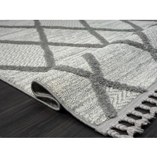 Karmen Halı Loop LP002A Gri Halı Dekoratif Sisal Bukle  Antialerjik Salon Halısı Yatak Odası Iskandinav