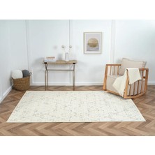 Karmen Halı Lenda LD004A Gri Kilim Antrasit Detaylı Ince  Kaymaz Taban Makinada Yıkanabilir Halı