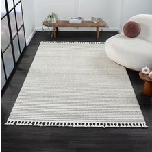 Karmen Halı Wool WL002A Bej Sisal Bukle Dekoratif Kabartmalı Tozsuz  Salon Halısı Koridor