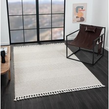 Karmen Halı Wool WL006A Gri Halı Sisal Bukle Dekoratif  Antialerjik Salon Halısı Yatak Odası