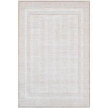 Karmen Halı Merit MR011A Krem Halı Vizon Bej Rengi Geometrik Detaylı Ince Yumuşak Akrilik Modern Salon Halısı