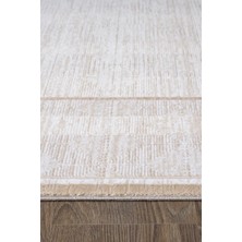 Karmen Halı Merit MR011A Krem Halı Vizon Bej Rengi Geometrik Detaylı Ince Yumuşak Akrilik Modern Salon Halısı