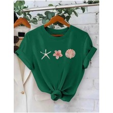 Trend Sizde Deniz Yıldızı Özel Tasarım Ön Baskılı Tasarım Tshirt