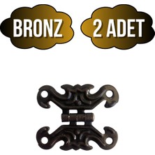 Kelebek Tavla Menteşesi Mobilya Kutu Menteşesi(Bronz)(En:3cm Boy:2cm)