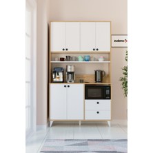 Silva Kahve Köşesi Çok Amaçlı Dolap Beyaz Atlantik Çam