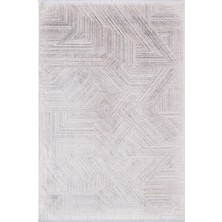 Cosmos CS008A Krem Halı Modern Detaylı Pamuk Taban Viskon Tozuaz Salon Yatak Odası Koridor Halısı