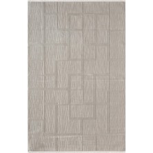 Sümer SM015G Gri Rengi Halı Çizgi Desenli Dekoratif Modern Antialerjik Salon Mutfak Halısı