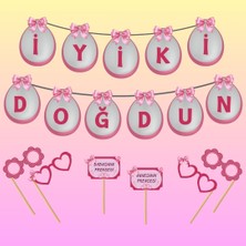 Iyiki Doğdun Yazısı Pembe Balon (Hediyeli)