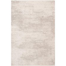 Leon LN001G Krem Halı Modern Desen Pamuk Taban Akrilik Tozuaz Salon Yatak Odası Koridor Halısı