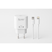 Turbo Plus 25W Hızlı Şarj Aleti - Pd Type-C To Lightning Kablo Dahil | iPhone Uyumlu