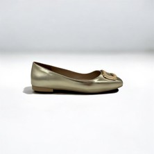 Kadın Babet Gold Tokalı Şık Ofis Ev Iş Günlük Babet