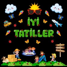 Iyi Tatiller Karne Günü Pano Süsü 01 (El Pankartı Hediyeli)