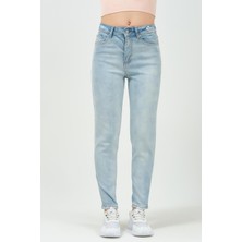 The Bark Mom Jean Kadın Pantolon 1037-998A Buz Mavisi