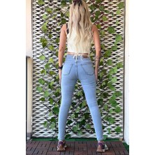 The Bark Skinny Jean Kadın Pantolon 1031-964 Buz Mavisi