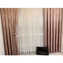 Nivemeshome Pera V-1001 Yavruağzı  1/3 Sık Pileli Fon Perde Apm