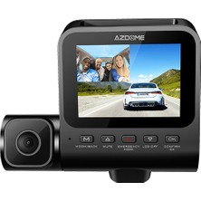 Azdome V600 Çift Kameralı Araç Içi Kamera 2.4” IPS Ekran, Su Geçirmez Arka Kamera, Geniş Açı, Gece Görüşü, G-Sensör, 24 Saat Park Modu, (Azdome Türkiye Garantili)