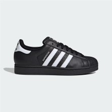 Adidas Superstar II Siyah Erkek Spor Ayakkabı Düz Taban Nefes Alabilir Yapı ile Koşu ve Yürüyüş İçin İdeal