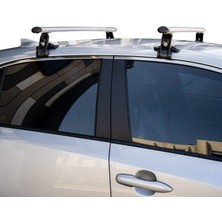 Mitsubishi Spacestar / Mirage (A00) 2012-2016 Arası Turtle Mexfit Oluklu Ara Atkı Tavan Barı Gri