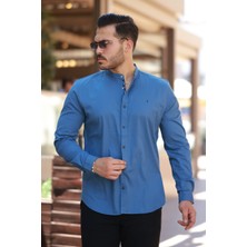 Hakim Yaka Slim Fit Battal Gömlek