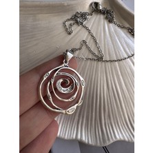 Spiral Çelik Kolye (Kolye Ucu Alaşım)