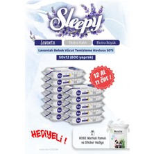 Sleepy 12 Al 11 Öde Lavantalı Bebek Vücut Temizleme Mendili 50'li ve Rosie Pamuk