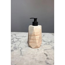 Mermer Desenli Beton Sıvı Sabunluk Geometrik Mutfak Tuvalet Banyo Sabunluk